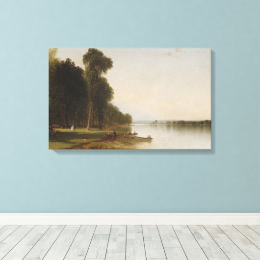 Sommertag am Conesus See Leinwanddruck (Insitu (Holzboden))