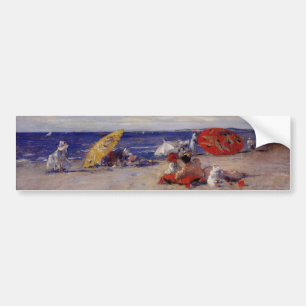 Sommertag am Meer (Strandlandschaft) Autoaufkleber