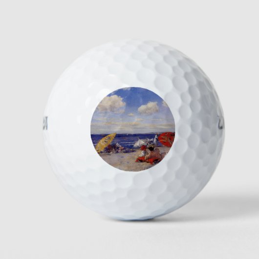 Sommertag am Meer (Strandlandschaft) Golfball (Vorderseite)