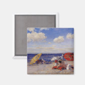 Sommertag am Meer (Strandlandschaft) Magnet (Vorderseite/Rückseite)