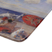 Sommertag am Meer (Strandlandschaft) Schneidebrett (Ecke)