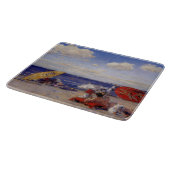 Sommertag am Meer (Strandlandschaft) Schneidebrett (Ecke)