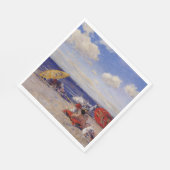 Sommertag am Meer (Strandlandschaft) Serviette (Ecke)