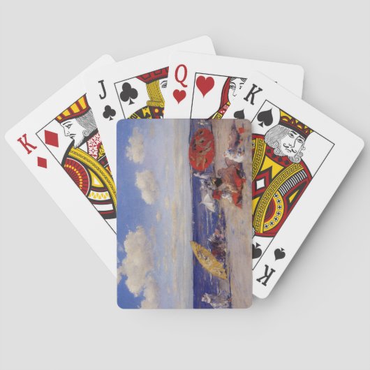 Sommertag am Meer (Strandlandschaft) Spielkarten (Rückseite)