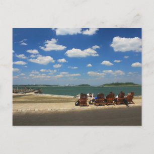 Sommertag auf Georges Island, Boston Harbour Postkarte