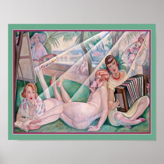 "Sommertag" Gerda Wegener Poster (Vorne)