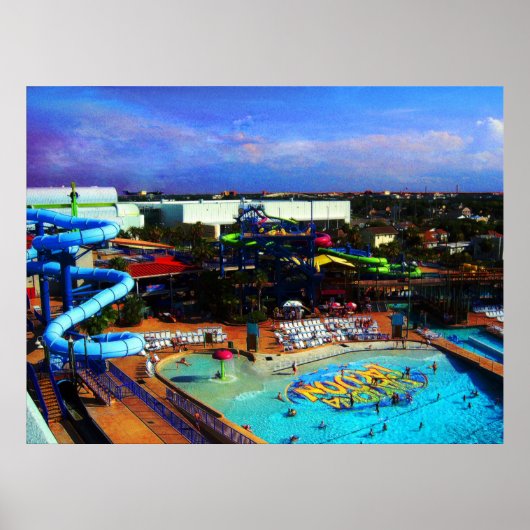 Sommertag im Wasserpark Tropical Daytona Beach Poster (Vorne)