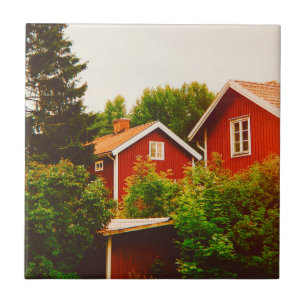 Sommertag in Dalarna Fliese
