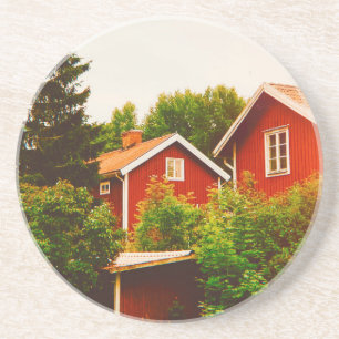 Sommertag in Dalarna Getränkeuntersetzer