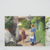 Sommertag in Dänemark (Mutter und Tochter) Karte (Stehend Vorderseite)