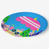 Sommertag Pappteller (Schrägansicht)