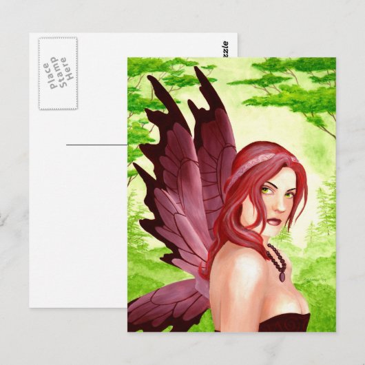 Sommertag Träume Fee Postkarte (Vorne/Hinten)