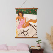 Sommertag Wandteppich Mit Holzrahmen (Schlafzimmer)