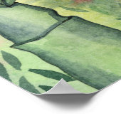 Sommertag Wasserfarben Fairy Illustration Art Poster (Ecke)