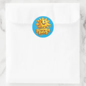 Sommertage-Aufkleber Runder Aufkleber (Tasche)