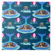 Sommertage der Hunde Fliese (Vorderseite)