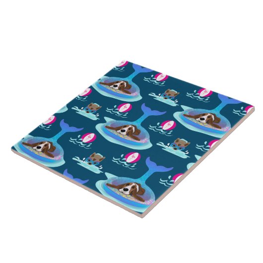 Sommertage der Hunde Fliese (Seite)