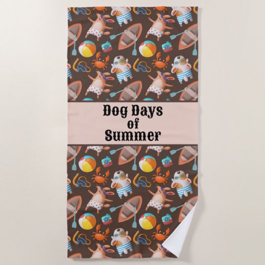 Sommertage der Hunde Strandtuch (Vorderseite)