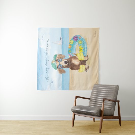 Sommertage der Hunde Wandteppich (Beispiel)