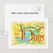 Sommertage Postkarte (Vorne/Hinten)