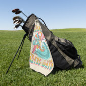 Sommertage, Retro-Wege Textgestaltung Golfhandtuch (Gras)