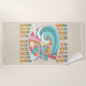 Sommertage, Retro-Wege Textgestaltung Strandtuch (Vorderseite)