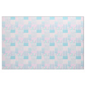 Sommertage Rosa Rosen Faux-Patchwork-Muster Stoff (Yard (91,4 cm))