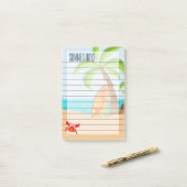 Sommertage, Sand und Surfen Post-it Klebezettel (Auf Schreibtisch)