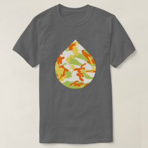Sommertarnmuster Tränenform T-Shirt
