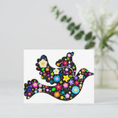 Sommertaube Blume Postkarte (Stehend Vorderseite)