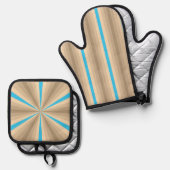 Sommertäuschung Ofenhandschuh & Topflappen-Set (Vorderseite/Rückseite)