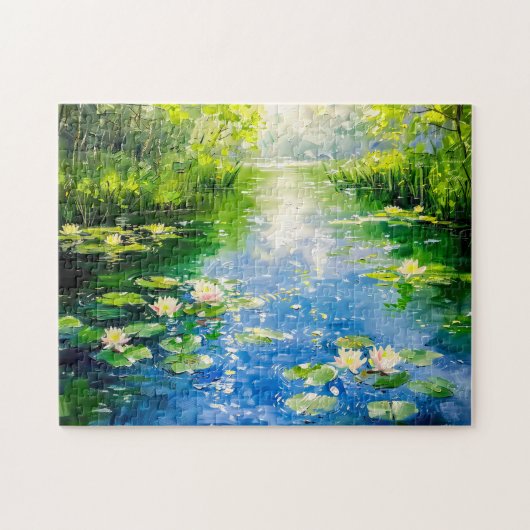 Sommerteich mit Seerosen Puzzle (Horizontal)