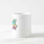 Sommertext - farbenfrohe Sommersonnenbrille Kaffeetasse (Mittel)