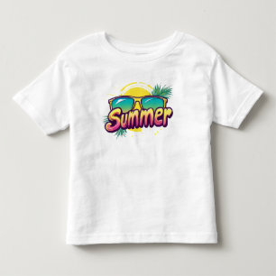 Sommertext - farbenfrohe Sommersonnenbrille Kleinkind T-shirt