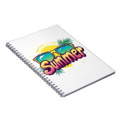 Sommertext - farbenfrohe Sommersonnenbrille Notizblock (Rechte Seite)
