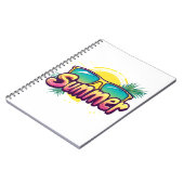 Sommertext - farbenfrohe Sommersonnenbrille Notizblock (Linke Seite)