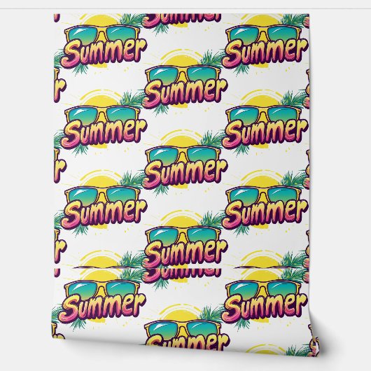 Sommertext - farbenfrohe Sommersonnenbrille Tapete (Abrollen)