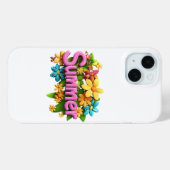 Sommertext mit Blume Case-Mate iPhone Hülle (Rückseite (Horizontal))