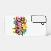 Sommertext mit Blume Samsung Galaxy Hülle (Rückseite (Horizontal))