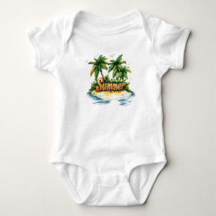 Sommertext - tropische Sommerinsel Baby Strampler