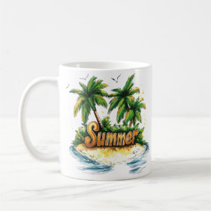 Sommertext - tropische Sommerinsel Kaffeetasse