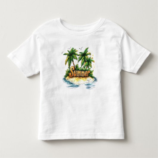 Sommertext - tropische Sommerinsel Kleinkind T-shirt (Vorderseite)