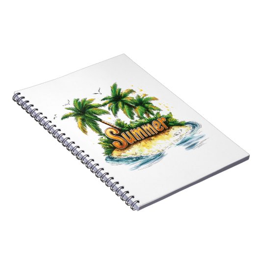 Sommertext - tropische Sommerinsel Notizblock (Rechte Seite)