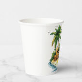 Sommertext - tropische Sommerinsel Pappbecher (Rechts)