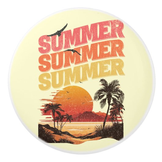 Sommertextdesign Keramikknauf (Vorderseite)