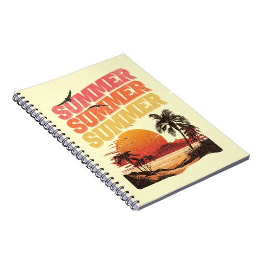 Sommertextdesign Notizblock (Rechte Seite)