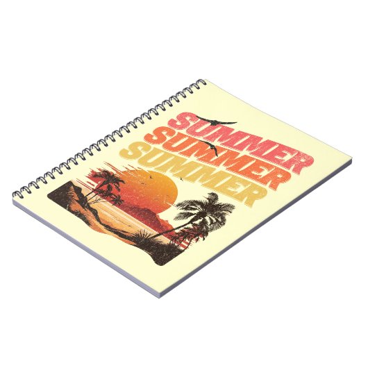 Sommertextdesign Notizblock (Linke Seite)