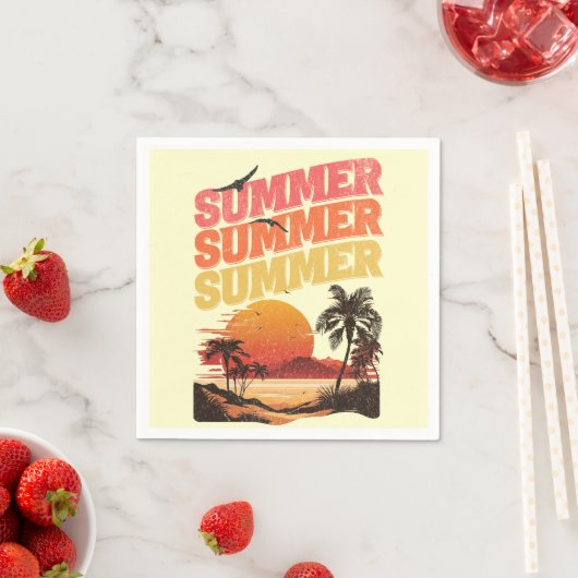 Sommertextdesign Serviette (Beispiel)