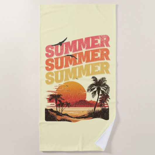 Sommertextdesign Strandtuch (Vorderseite)