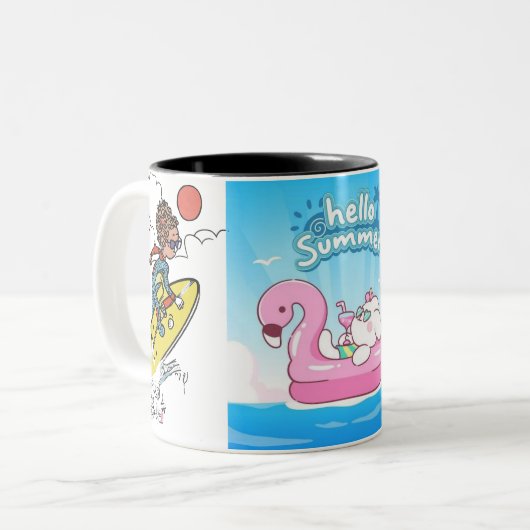 Sommerthemenbecher Zweifarbige Tasse (Vorderseite Links)